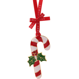 The Seasonal Gift Co Regal Tidings Candy Cane Collectable Tree Decoration 18cm