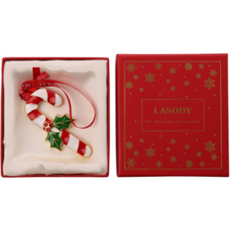The Seasonal Gift Co Regal Tidings Candy Cane Collectable Tree Decoration 18cm - thumbnail 2