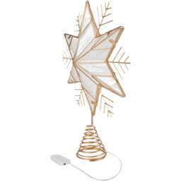 Amber Charm Gold Star LED Christmas Tree Topper 32.5cm - thumbnail 2