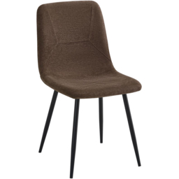 FWStyle Nova Esme 4 Seater Sintered Stone Square Dining Set Cream and Dark Brown - thumbnail 3
