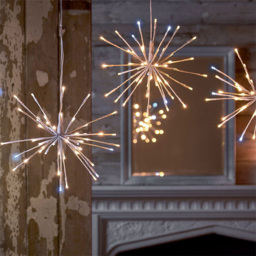 Big House White Twinkling Sparkle Ball Christmas Decoration 4 Pack - thumbnail 2