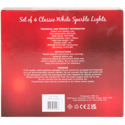 Big House White Twinkling Sparkle Ball Christmas Decoration 4 Pack - thumbnail 4