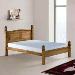 Birlea Corona Double Natural Wax Low End Bed Frame - thumbnail 1