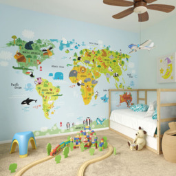 Origin Murals Whole Wide World Multicolour Wall Mural - thumbnail 3