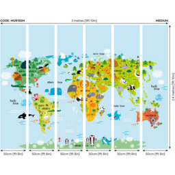 Origin Murals Whole Wide World Multicolour Wall Mural - thumbnail 4