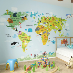 Origin Murals Whole Wide World Multicolour Wall Mural
