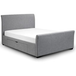 Julian Bowen Capri King Size Light Grey Fabric Storage Bed Frame - thumbnail 3