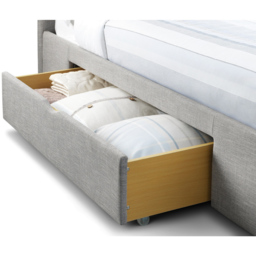 Julian Bowen Capri King Size Light Grey Fabric Storage Bed Frame - thumbnail 4