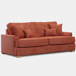 Alba City 3 Seater Ruby Fabric Sofa - thumbnail 2
