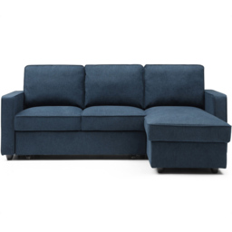 Lucien 3 Seater Blue Corner Sofa Bed - thumbnail 3