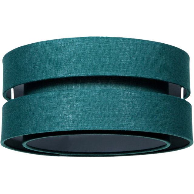 Happy Homewares 3 Tier Green Linen Fabric Ceiling Pendant Shade - image 1