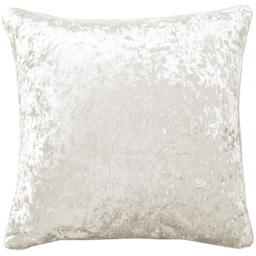 Intimates Plain Crushed Velvet Cream Filled Cushion 43 x 43cm 2 Pack