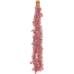 Single Candy Cane Lane Red and White Candy Cane Christmas Tinsel 200cm in Assorted styles
