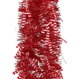 Single Candy Cane Lane Red and White Candy Cane Christmas Tinsel 200cm in Assorted styles - thumbnail 3