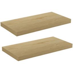 Homebase 60cm Light Oak Effect Floating Shelf 2 Pack - thumbnail 1