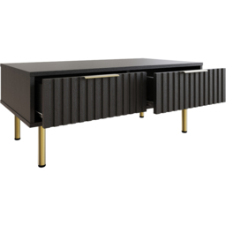GFW Nervata Black 2 Drawer Coffee Table - thumbnail 3
