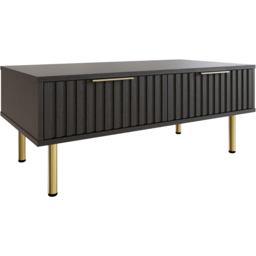 GFW Nervata Black 2 Drawer Coffee Table - thumbnail 2