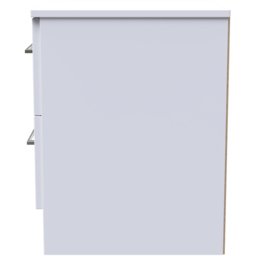 Crowndale Worcester White 2 Drawer Bedside Cabinet Ready Assembled - thumbnail 4