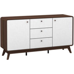 Loft24 Cassie 2 Door 3 Drawer Walnut and White Sideboard - thumbnail 2