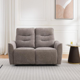 Midtown 2 Seater Stone Fabric Recliner Sofa - thumbnail 3