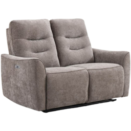 Midtown 2 Seater Stone Fabric Recliner Sofa - thumbnail 2
