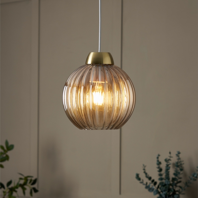 Izzy Small Pendant Easy Fit Lamp Shade - Amber