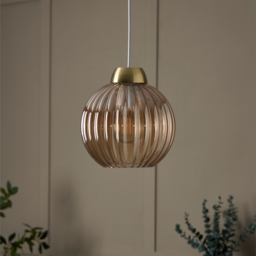 Izzy Small Pendant Easy Fit Lamp Shade - Amber - thumbnail 3