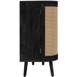 Birlea Noah Black Rattan 3 Door Sideboard - thumbnail 4