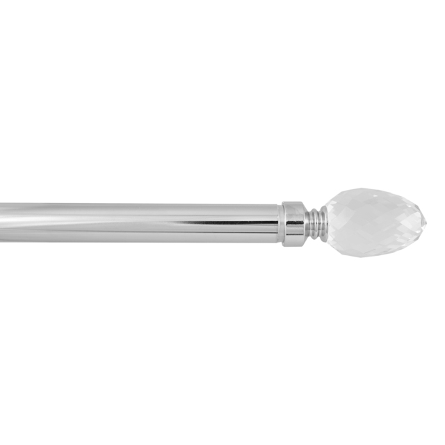 Oxford 300cm Extendable Chrome Curtain Pole