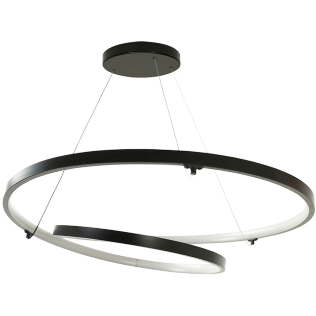 ValueLights Infinity Loop Black Integrated LED Ceiling Light - image 1
