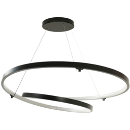 ValueLights Infinity Loop Black Integrated LED Ceiling Light - thumbnail 1