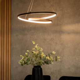 ValueLights Infinity Loop Black Integrated LED Ceiling Light - thumbnail 2