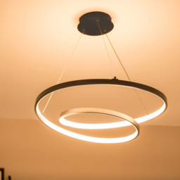 ValueLights Infinity Loop Black Integrated LED Ceiling Light - thumbnail 3