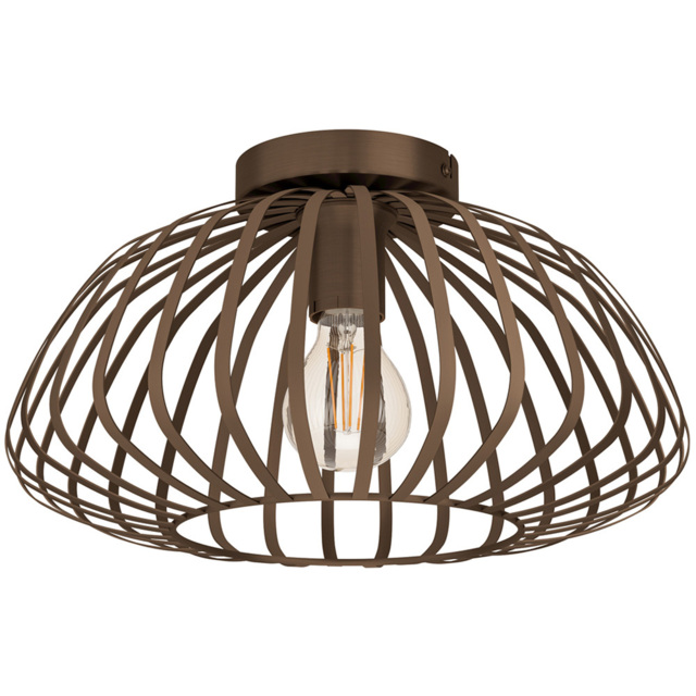 EGLO Espinal Bronze Steel Caged Style Ceiling Light - image 1