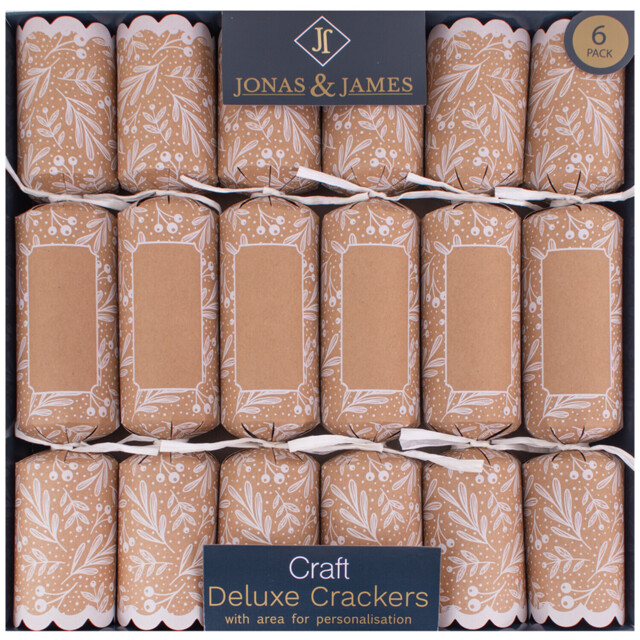 Jack & Jones Cream Craft Deluxe Christmas Crackers 6 Pack - image 1