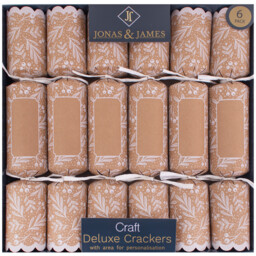 Jack & Jones Cream Craft Deluxe Christmas Crackers 6 Pack - thumbnail 1