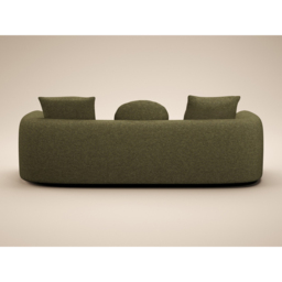 SOLACE+CO Cami 3 Seater Green Chenille Large Sofa - thumbnail 4