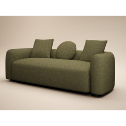 SOLACE+CO Cami 3 Seater Green Chenille Large Sofa - thumbnail 2