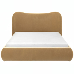 SOLACE+CO Ember Sand King Size Velvet Ottoman Bed - thumbnail 2