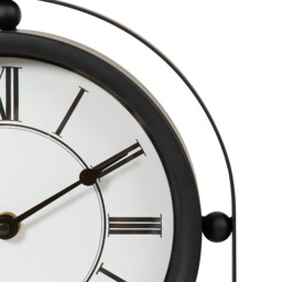 Wooden Black Mantle Clock 26 x 31cm - thumbnail 4