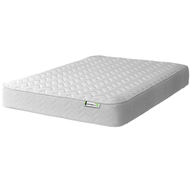 Starlight Beds Small Double Grey Zig Zag Hybrid Memory Foam Spring Mattress - image 1