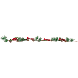 Samuel Alexander 150cm Berry Garland with Pinecones and Silver Glitter Tips