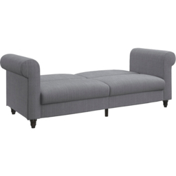 Dorel Felix 3 Seater Grey Corduroy Sofa Bed - thumbnail 4