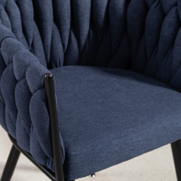 Artemis Home Aneta Set of 2 Denim Curved Dining Chairs - thumbnail 2