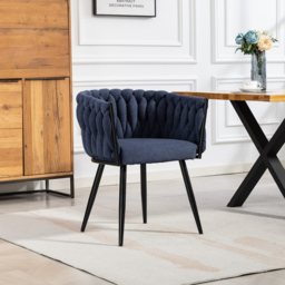 Artemis Home Aneta Set of 2 Denim Curved Dining Chairs - thumbnail 4