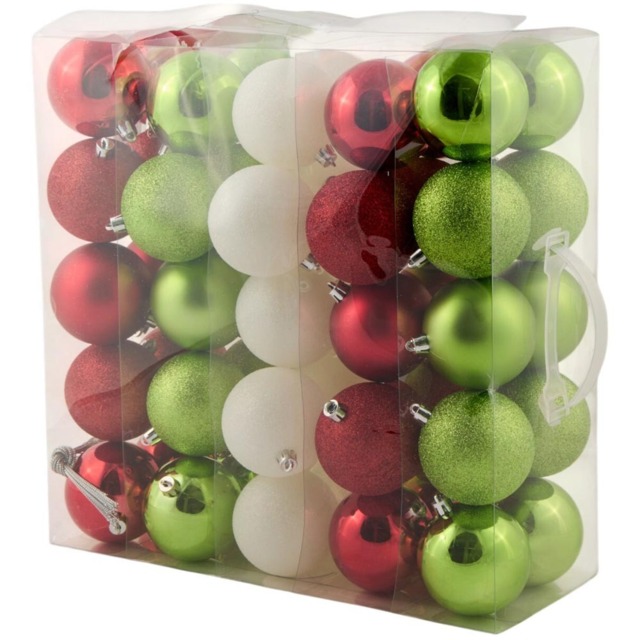 Candy Cane Lane Multicolour Christmas Bauble 50 Pack - image 1
