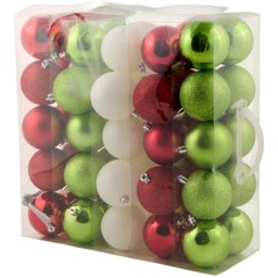 Candy Cane Lane Multicolour Christmas Bauble 50 Pack - thumbnail 1