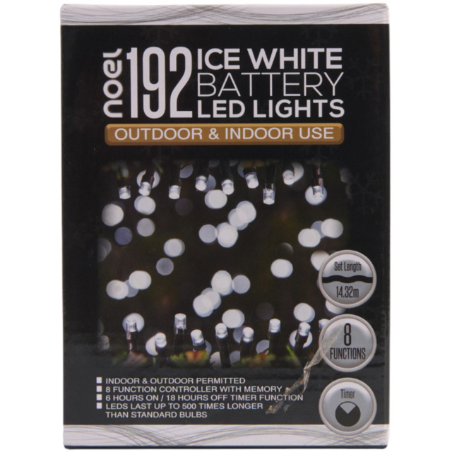noel Christmas Ice White 192 LED Outdoor Light - image 1