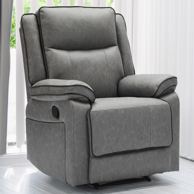 Furniture One Grey Manual Recliner Sofa - image 1