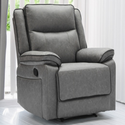 Furniture One Grey Manual Recliner Sofa - thumbnail 1